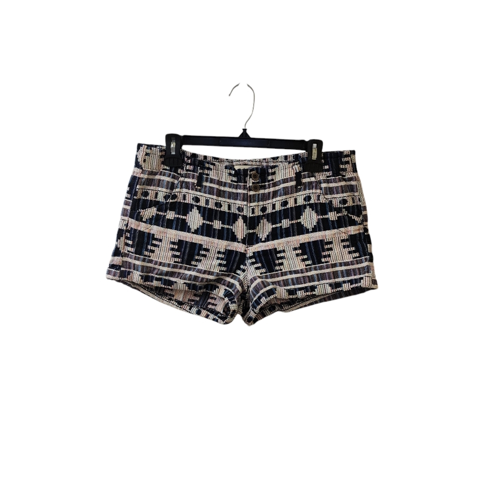 Jolt Knit Polyester Blend Aztec Shorts Size 11 Mid Rise Tapestry Artist Festival